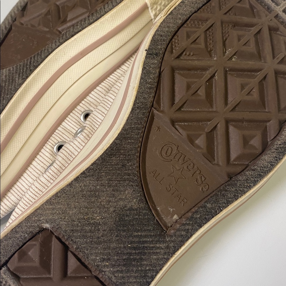 Converse Shoreline Slip-on Sneakers Women's 7 Ivory Tan Chuck Taylor All Star - Picture 9 of 11